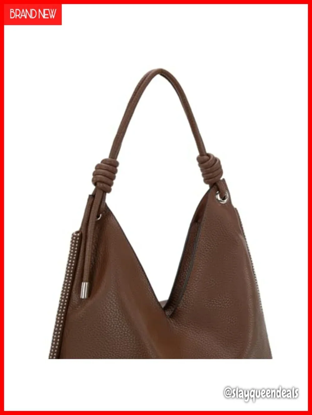 Large Slouchy Hobo Purse Women Knotted Vegan Leather Shoulder Bag Handbag
